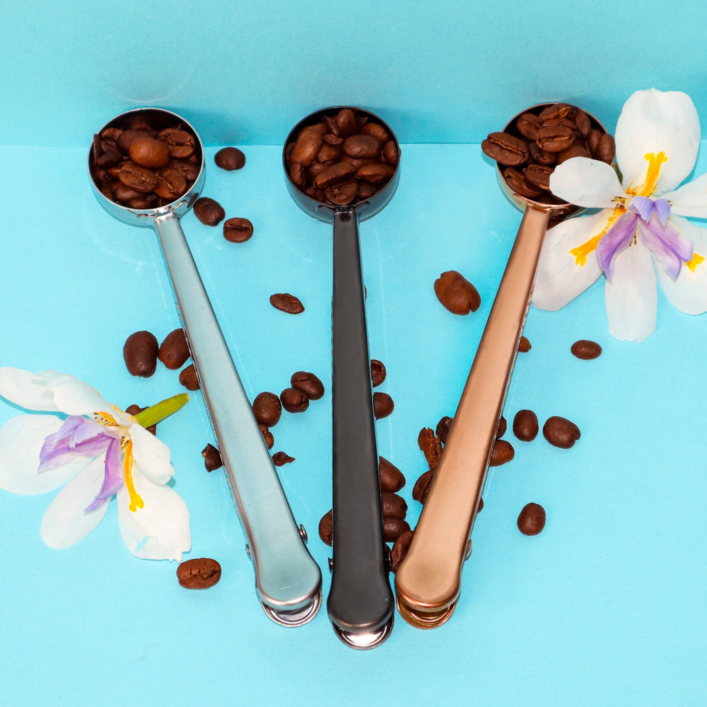 Steel 2-in-1 Coffee Scoop and Bag Clip