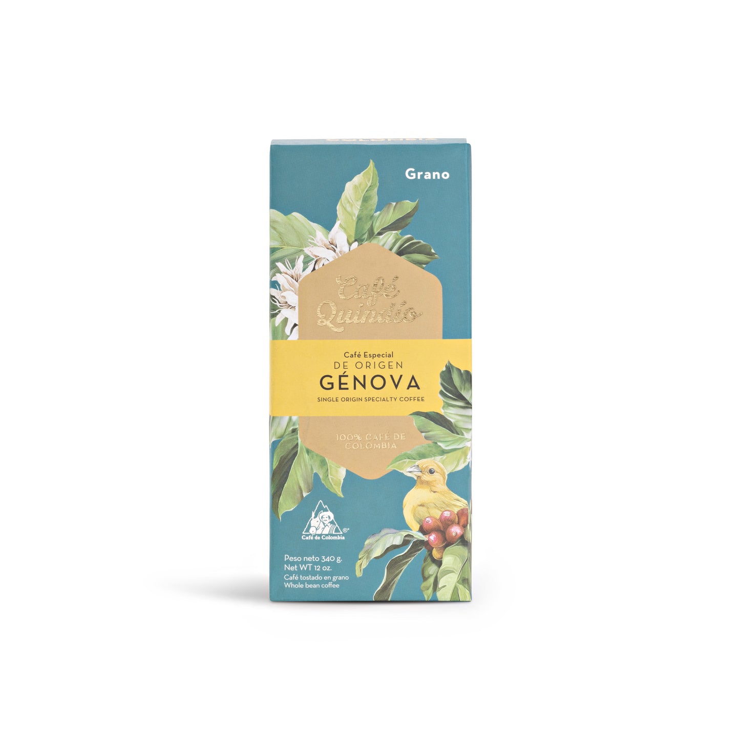 Cafe Quindío - Genova, Single Origin Specialty Coffee, Whole Bean 340 grams